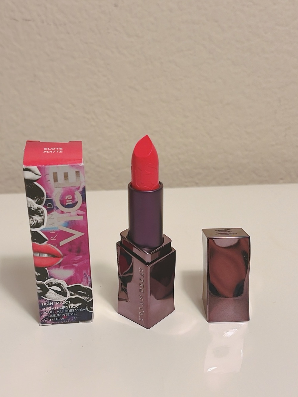 Urban Decay Vice High-Impact Vegan Lipstick Elote Matte 3.4g NIB Authentic